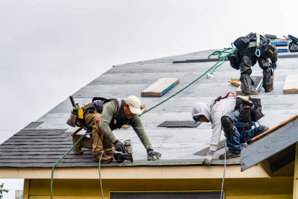 Professional Roof Installation technician working in Martville, NY